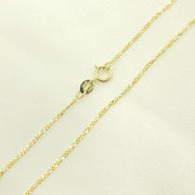 14K Solid Gold Flat Figaro Link Chain